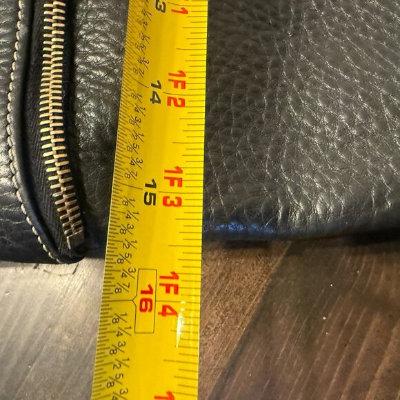 DOONEY & BOURKE  Zipper Pocket Sac Pebbled Black Purse Shoulder Bag - Picture 12 of 13